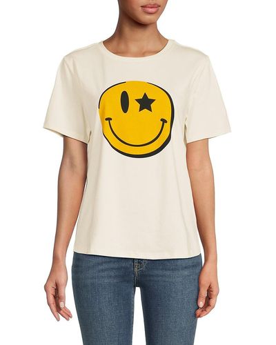South Parade Smiley Graphic T Shirt - White