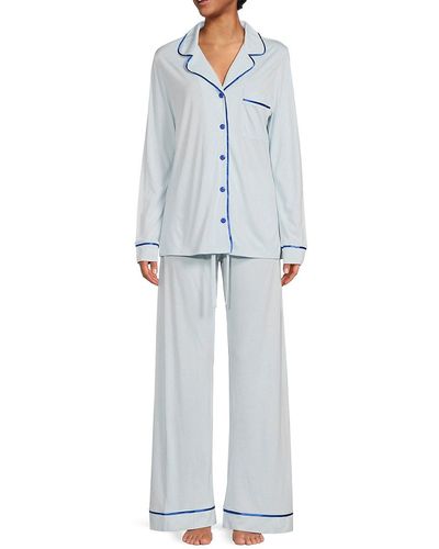 Cosabella 2-Piece Relaxed Fit Pajama Set - Blue