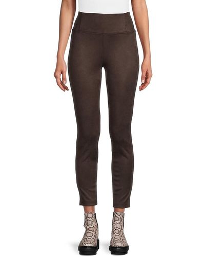 Laundry by Shelli Segal High Waist Cropped Leggings - Brown