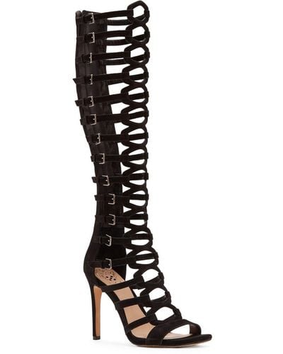 Vince Camuto Chesta Over-the-knee Gladiator Sandals - Black