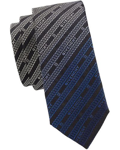 Givenchy Ombre Stripe Silk Tie - Blue