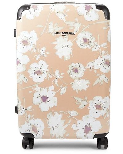 Karl lagerfeld luggage pink sale