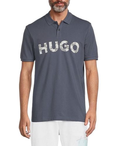 HUGO Dupolac Regular Fit Polo - Blue
