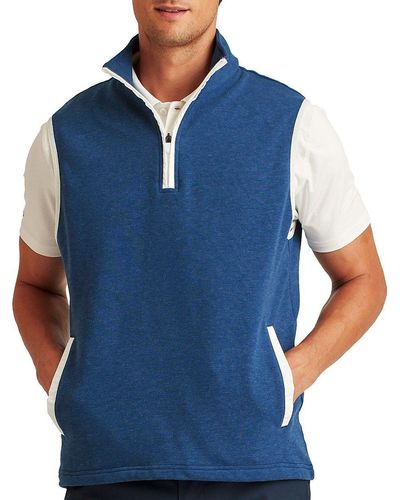 Bonobos Knitted Stand Collar Vest - Blue