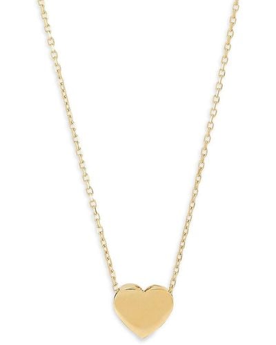 Saks Fifth Avenue 14k Yellow Gold Heart Pendant Necklace - Metallic