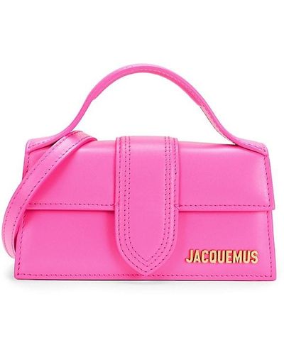 Jacquemus La Bambino Logo Leather Top Handle Bag - Pink