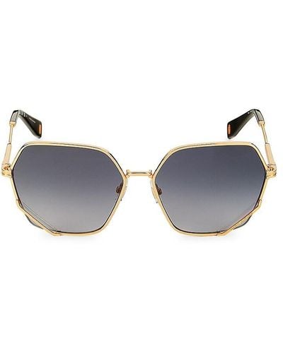 Marc Jacobs 60Mm Geometric Sunglasses - Natural