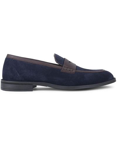 VELLAPAIS Leather Loafers - Blue