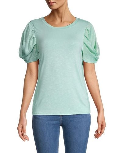 Laundry by Shelli Segal Twisted Short-sleeve Top - Green
