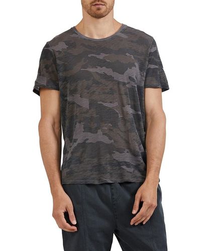 ATM Abstract Camo Print T-shirt - Grey