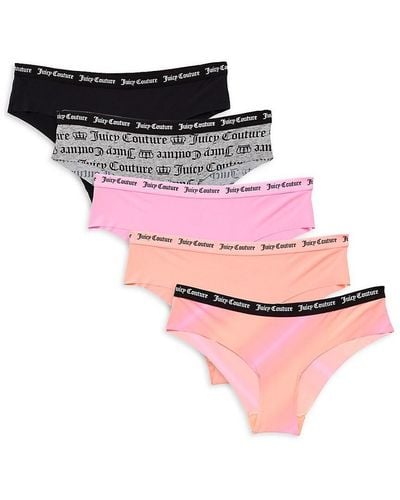 Juicy Couture 5-pack Logo Briefs - Pink