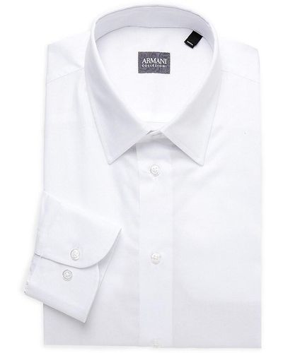 Armani Solid Dress Shirt - White