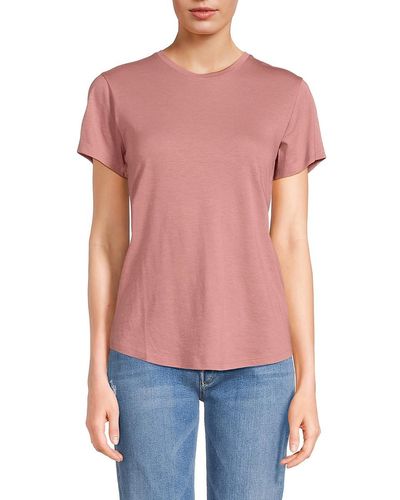 Vince Pima Cotton Blend Tee - Red
