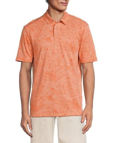 Tommy Bahama 'Blooms Tropical Pattern Polo - Blue