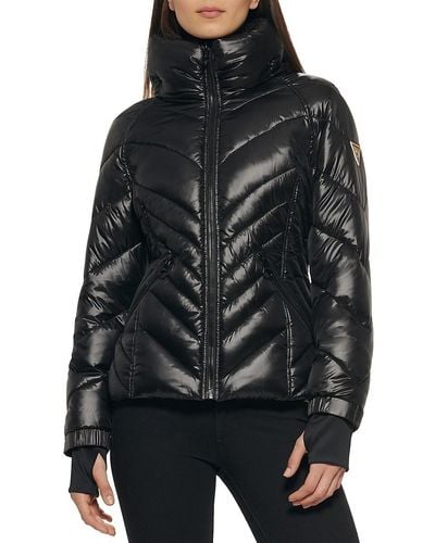 Guess Quilted Puffer Jacket - Black