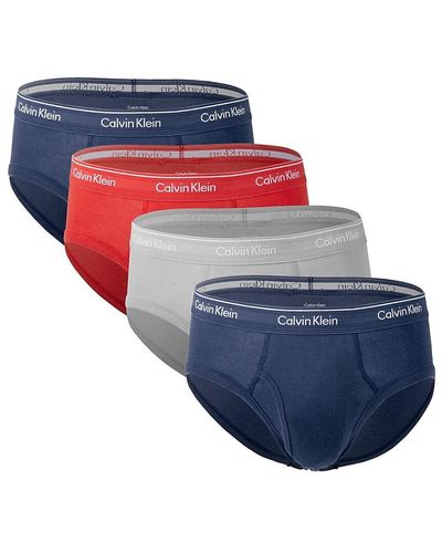 Calvin Klein 4-pack Logo Briefs - Blue