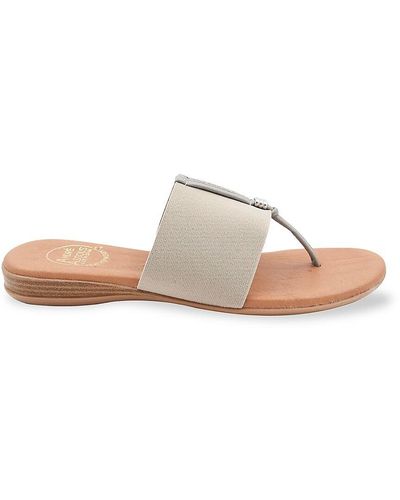 Andre Assous Flat Sandals - White