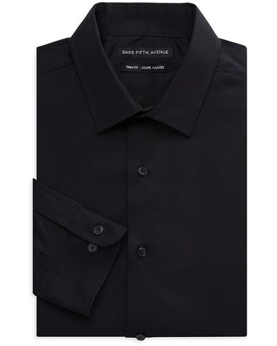 Saks Fifth Avenue Button Down Dress Shirt - Black
