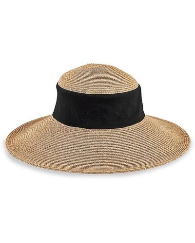 San Diego Hat Textured Banded Sun Hat - Black