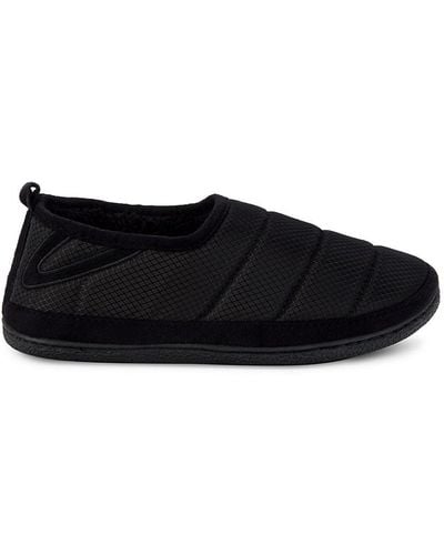 Tretorn Koze Geometric-print Faux Fur-lined Slip-on Sneakers - Black