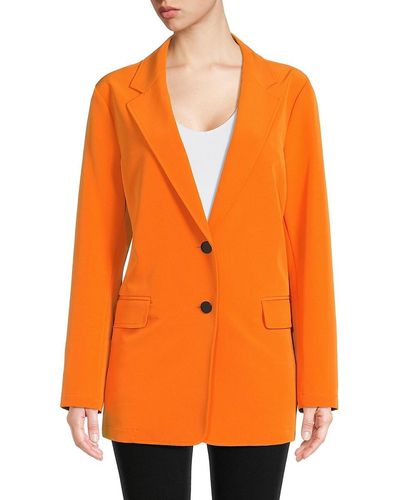 Karl Lagerfeld Oversized Single Breasted Blazer - Orange