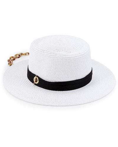 Kendall + Kylie Kendall + Kylie Chain Panama Hat - White