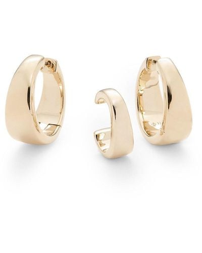 Adriana Orsini Mayson 3-Piece 18K Goldplated Sterling Earrings Set - Natural