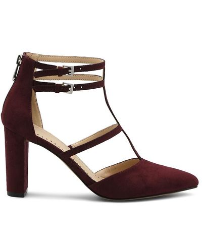 Adrienne Vittadini Nocera Block Heel Ankle Court Shoes - Brown