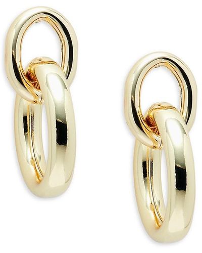 Argento Vivo 14K Goldplated Link Drop Earrings - Metallic