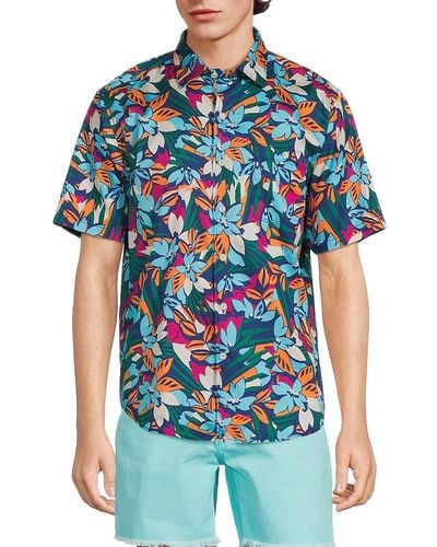 Tommy Bahama 'Tortola Fuego Floral Print Shirt - Blue