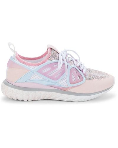 Sophia Webster Fly-by Mix Media Sneakers - Pink