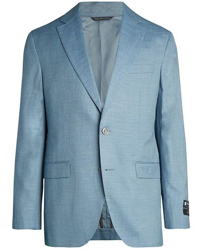 Saks Fifth Avenue Collection Textured Solid Sportcoat - Blue