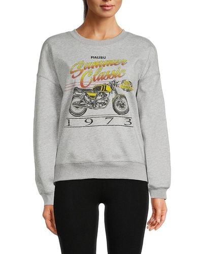 Chaser Brand Drop Shoulder Graphic Sweatshirt - Gray