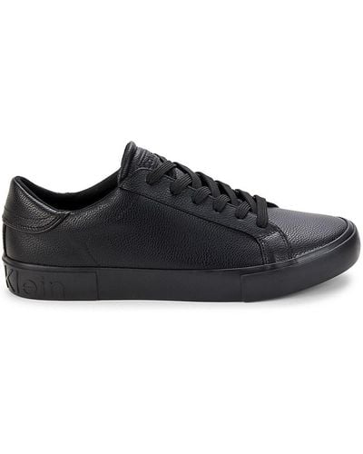 Calvin Klein Cmreon Solid Logo Round Toe Trainers - Black