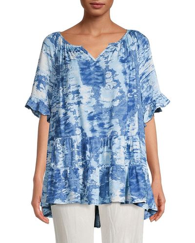 Beach Lunch Lounge Beach Lunch Lounge Akia Tie-dye Tiered Top - Blue