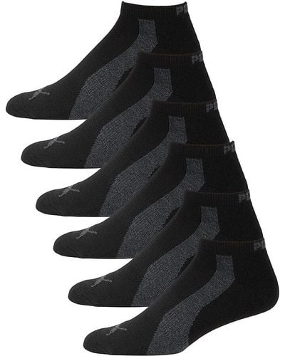 PUMA 6-Pack Logo Socks - Black