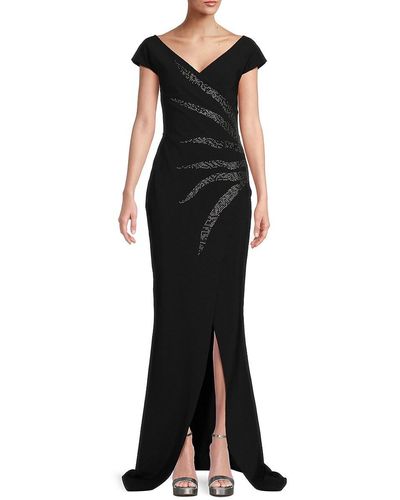 La Petite Robe Di Chiara Boni Suyalette Studded A-line Gown - Black