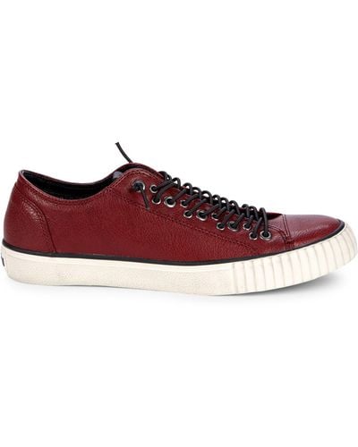 John Varvatos Multi-lace Leather Sneakers - Red