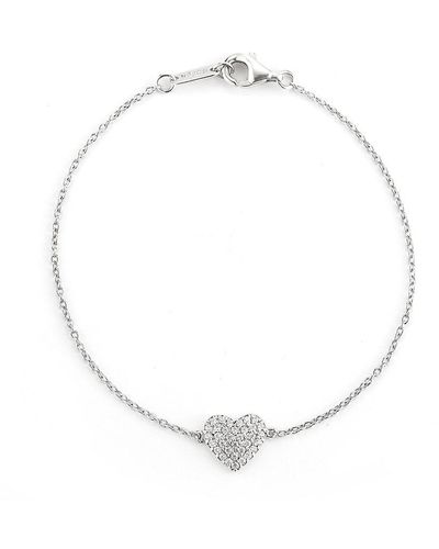Nephora 14K & Diamond Heart Bracelet - White