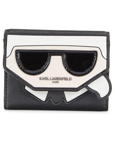 Karl Lagerfeld Flap Coin Purse - Black