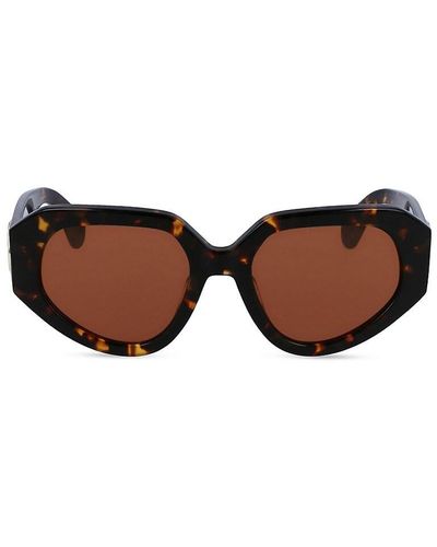 Lanvin Mother & Child 53Mm Geometric Sunglasses - Brown