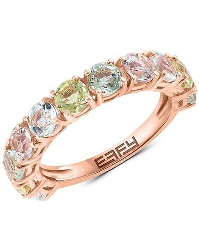 Effy 14K Rose & Multi Stone Ring - White