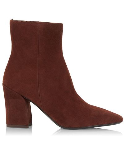 Aquatalia Palomina Suede Ankle Boots - Brown