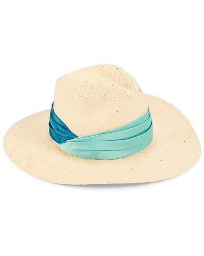 Eugenia Kim Willa Pleated Trim Sun Hat - Blue