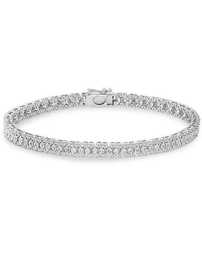Effy ENY Sterling & Diamond Tennis Bracelet - White