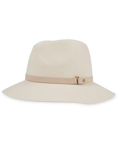 Bruno Magli Wool Fedora Hat - White
