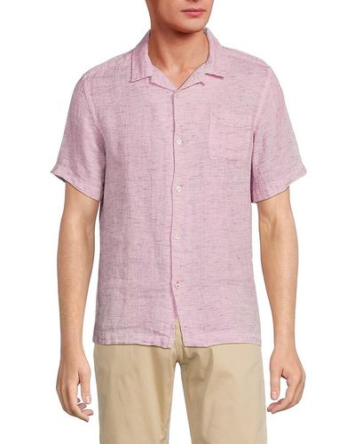 Swims Capri Short Sleeve Linen Shirt - Purple