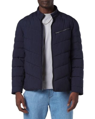 Andrew Marc Winslow Stand Collar Puffer Jacket - Blue