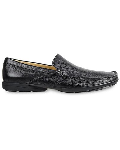 Sandro Moscoloni Dillion Venetian Leather Loafers - Black