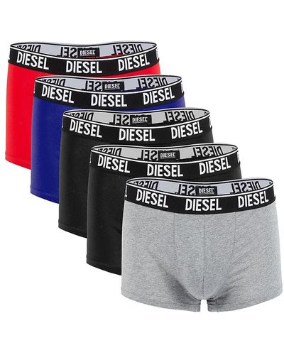 DIESEL 5-pack Logo Boxer Briefs - Black
